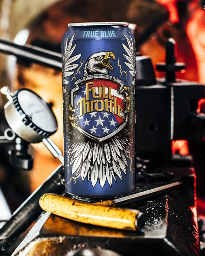 12 Pack - Full Throttle Energy Drink - Blue Agave - 16 Ounce