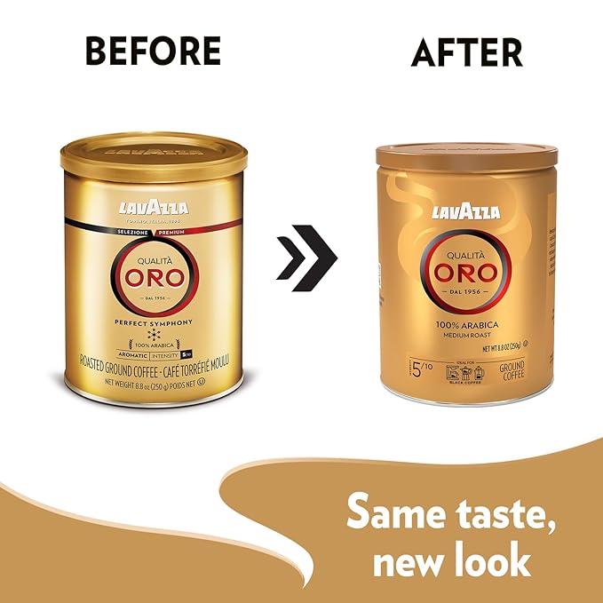Lavazza Qualità Oro Ground Coffee Medium Roast 100% Arabica 8.8 oz Tin (Pack of 4)