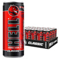 HELL CLASSIC Energy Drink | 32 mg/100 ml Caffeine | Vitamins B3 B5 B6 B12 | No Preservatives | Environmentally Friendly Packaging | 24 x 250ml | Compatible with HELL Energy