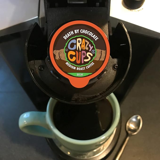 Crazy Cups Deluxe Holiday Decaf Flavored Coffee Gift Box Assorted Flavored Decaf Coffee for Keurig K-Cups Machines Medium Roast Coffee in Recyclable Pods 30 Count