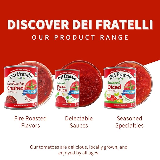Dei Fratelli Tomato Juice Vine Ripened Not from Concentrate 46oz (6 pack)