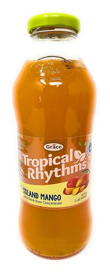 Grace Tropical Rhythms Island Mango Jamaican Fruit Juice 16oz 6 Pack