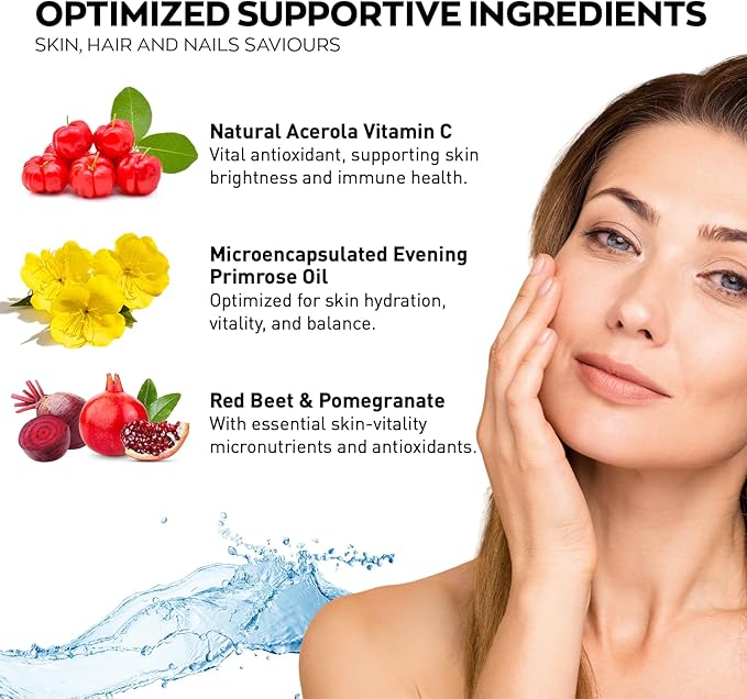 Granions Marine Collagen Tablets with CoQ10 and Lemon Powder - Hydration Glow &amp Beauty Care Bundle