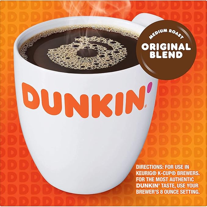 Dunkin' Original Blend Genuine Medium Roast Coffee K-Cup Pods! - Featuring a Rich Smooth Taste unmatched by others Smooth and flavorful! - Original Blend delivers our signature taste in every cup!