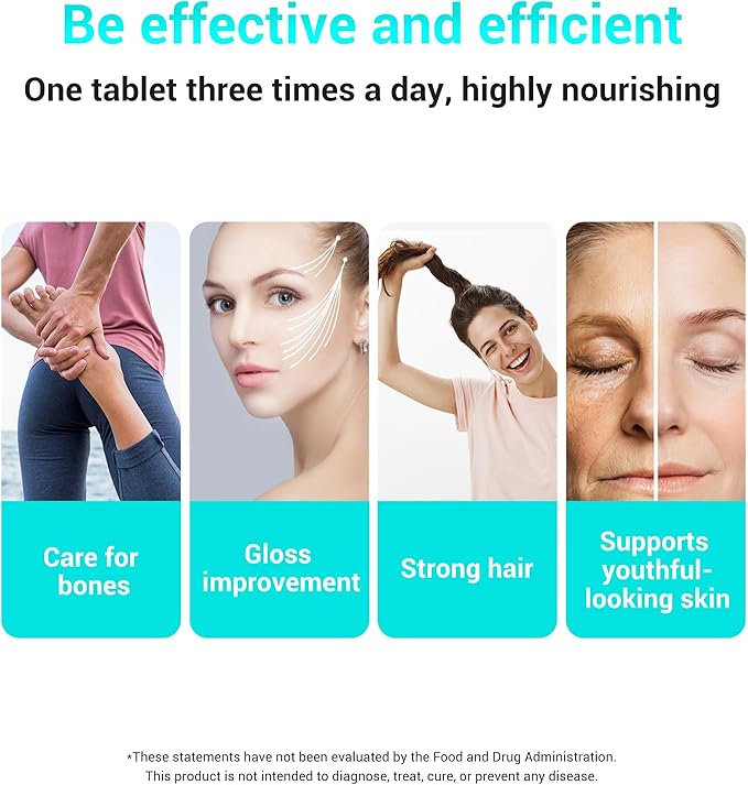 DrBioCare Collagen Peptides for Women Beauty Vitamin &amp Mineral SupplementContains Vitamin D3 Probiotics for Women &amp Collagen PeptidesVitamin B ComplexVitamin E 60 Tablets