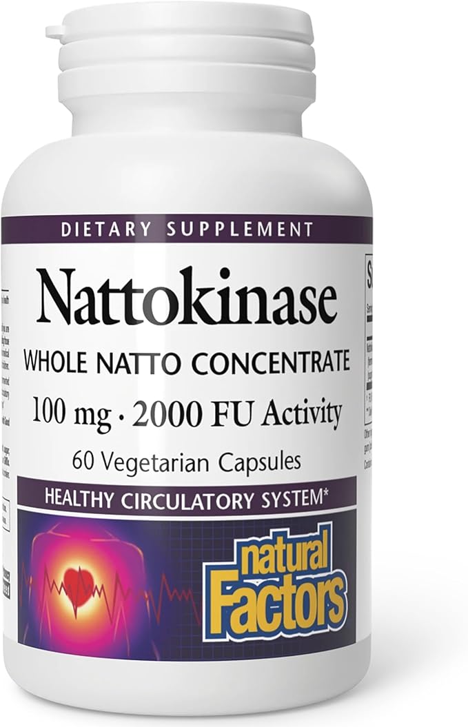 Natural Factors - Nattokinase 100mg Supports Circulatory Health 60 Vegetarian Capsules