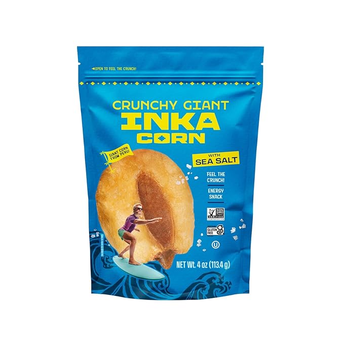 Inka Corn Nuts Gluten Free Roasted Giant Corn Original Flavor 4 Ounce (Pack of 6)