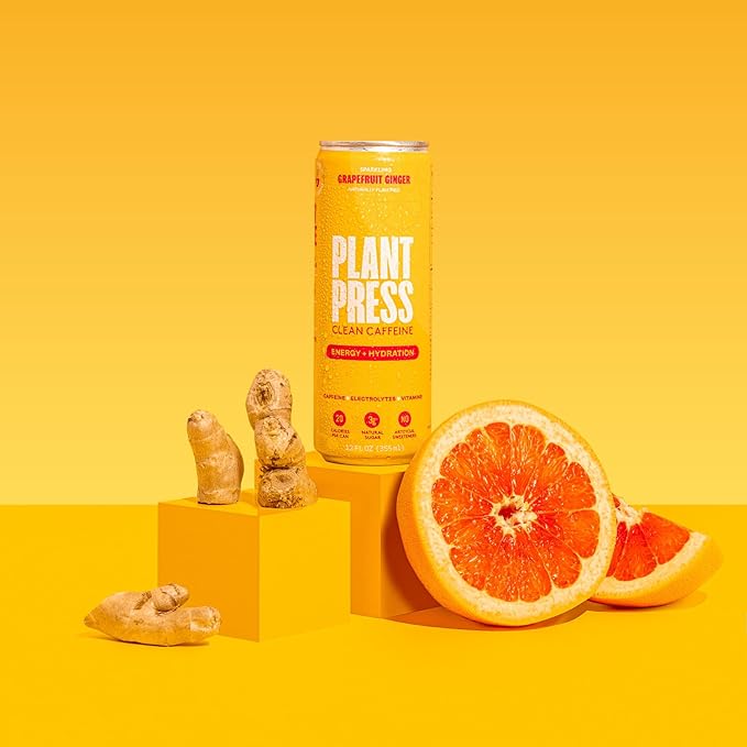 Plant Press - Organic Energy Drink 100 mg Caffeine Clean Coffee Alternative Full Range of Vitamins Electrolytes No Sugar Alcohols No Preservatives - Variety Pack (12 Fl Oz 12 Pk)