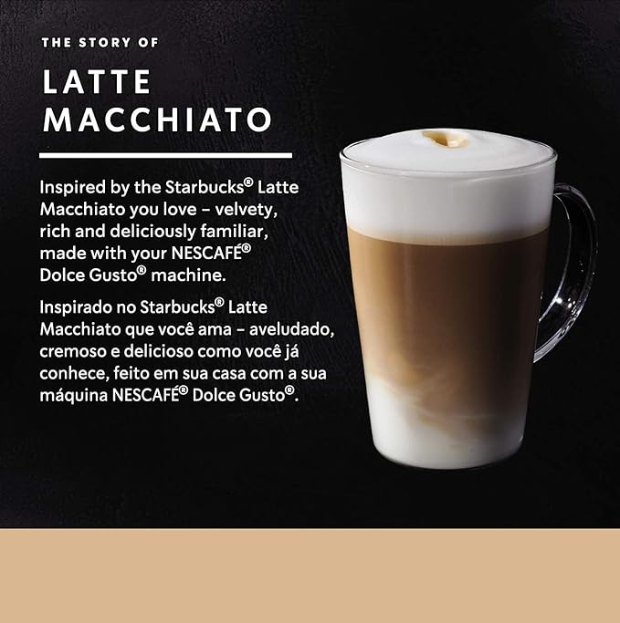 Dolce Gusto Starbucks Coffee Latte Macchiato (Packaging May Vary) 12 Count Pack of 3