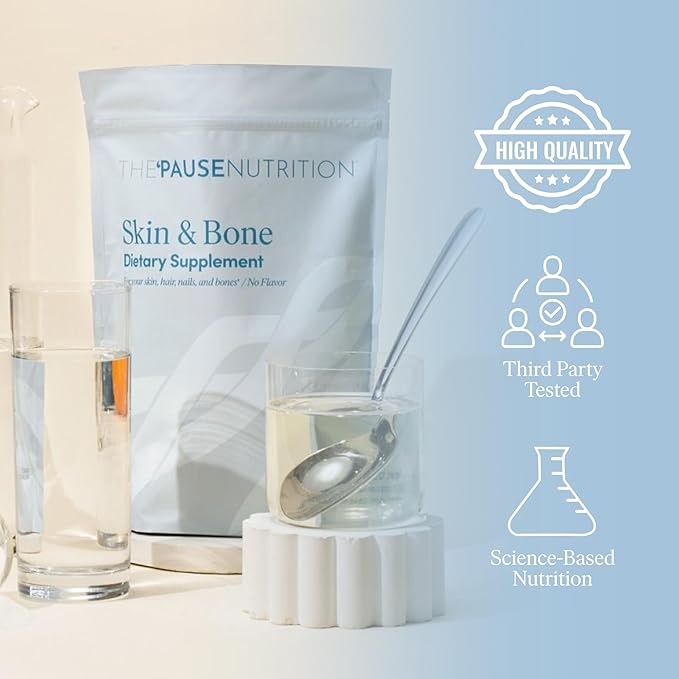 The 'Pause Life Skin &amp Bone Verisol &amp Fortibone Collagen Peptides Powder Formula with Hyaluronic Acid and Vitamin C Gluten Free Supplement Skin Nails &amp Hair Support Unflavored Easy