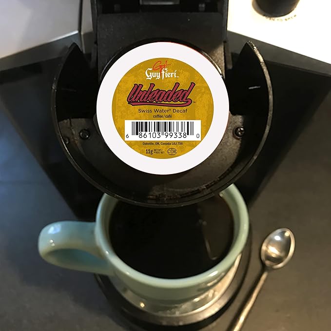 Guy Fieri Flavortown Roasts Decaffeinated Coffee Pods Unleaded Medium Roast Decaf Coffee Single Serve Cups for Keurig K Cup Brewers24 Count(Pack of 1)