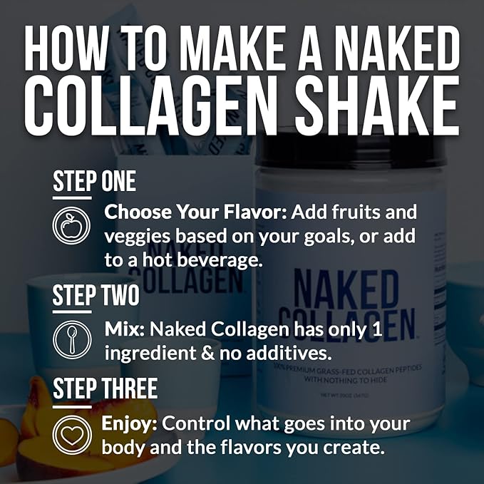 NAKED Vanilla Collagen Peptides 19.4oz (25 Servings) Vanilla Collagen Coffee Creamer (40 Servings) – Grass-Fed Pasture-Raised Non-GMO Gluten-Free Dairy-Free