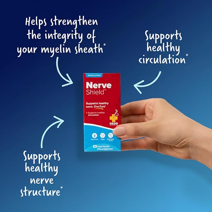 Redd Remedies Nerve Shield Supports Healthy Nerve Structure and Circulation 120 Vegan Capsules