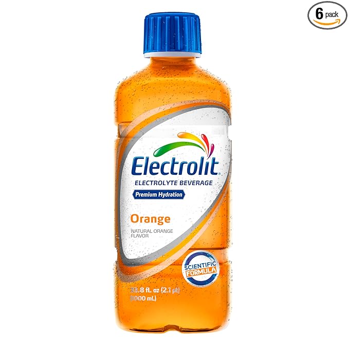 Electrolit Hydration Electrolyte Drinks Sports Beverages with Electrolytes 6 Pack (Orange)