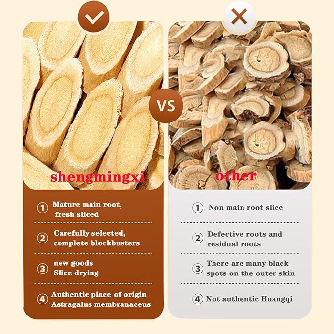 Astragalus Membranaceus Astragalus Root Tea 300g/10.58oz Huang Qi Slices Astragali Chinese herb Caffeine Free Sulfur Free Cut Diagonally Large Slices 黄芪 黄芪片