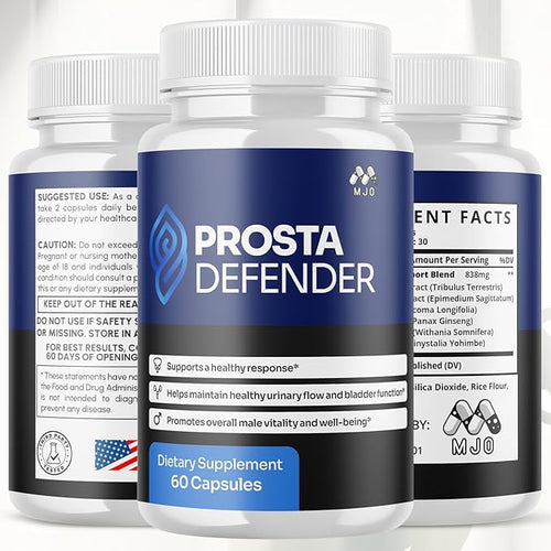 (2 Pack) Prosta Defender Capsules Official Prostadefender Pills with All Natural Ingredients Advanced Overall Health and Wellness Supplement Natural Maximum Strength Vitamin Formula (120 Capsules)
