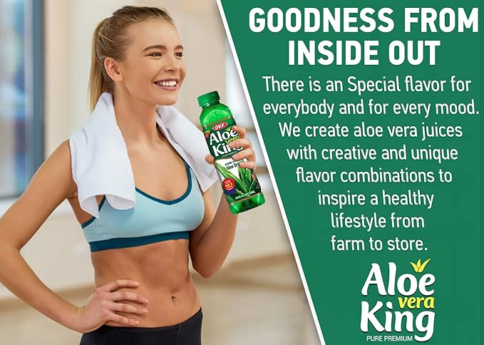 OFK Aloe Vera King Aloe Vera Drink Original 16.9 Oz (Pack of 6)