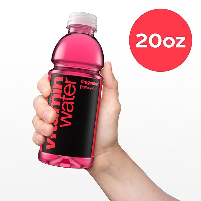 vitaminwater Power-C Dragonfruit Nutrient Enhanced Flavored Water Beverage 20 fl oz Bottles 12 Pack