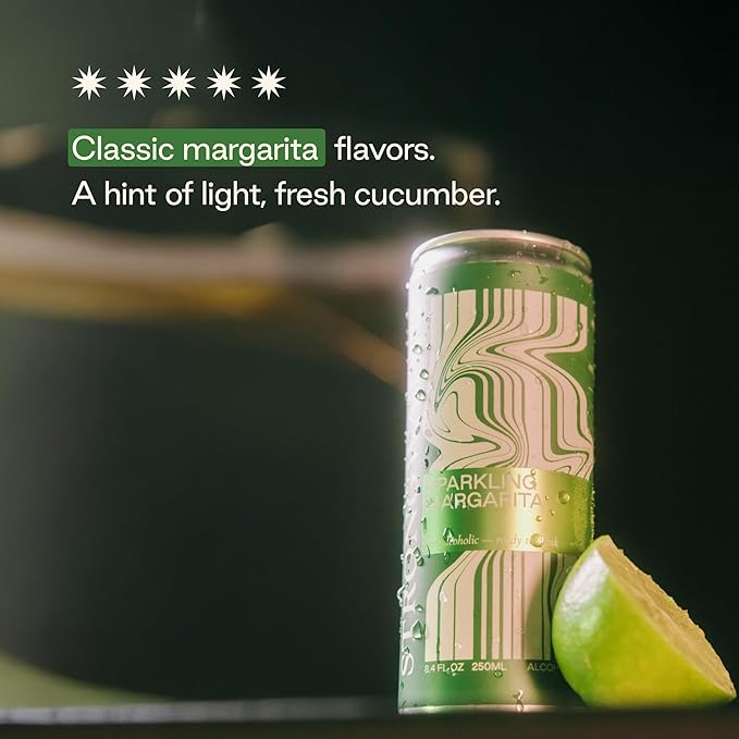 Strongwater Sparkling Non Alcoholic Margarita to Go - 12 Pack Cans (8.4 Fl Oz Each) Virgin Margarita Mocktail - Ready to Drink Nonalcoholic Cocktail with Lime Juice Agave &amp Nothing Artificial