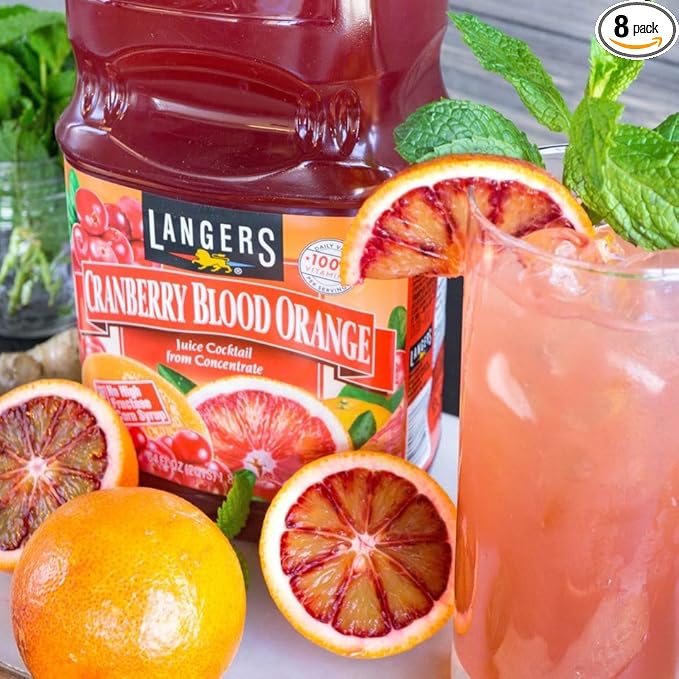 Langers Juice Cocktail Cranberry Blood Orange 64 Fl Oz (Pack of 8)