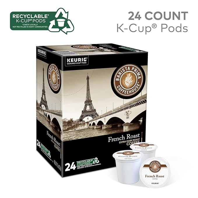 Barista Prima Coffeehouse French Roast Keurig Single Serve K-Cup Pods 96 Count