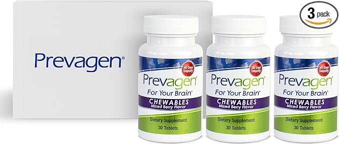Prevagen Regular Strength Mixed Berry Chewables - 90 Tablets (3 Month Supply) | Formulated for Your Brain | 10mg of Apoaequorin Plus Vitamin D3
