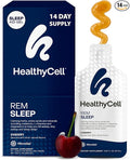 Healthycell REM Sleep - Liquid Gel Extra Strength Sleep Supplement for Adults - Melatonin Magnesium GABA L-theanine Supplement - Maximum Absorption - 14 Gel Packs