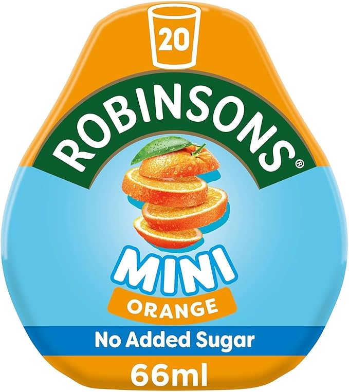 Robinsons Mini Orange - No Added Sugar - Low Calorie 66ml (3 Count)