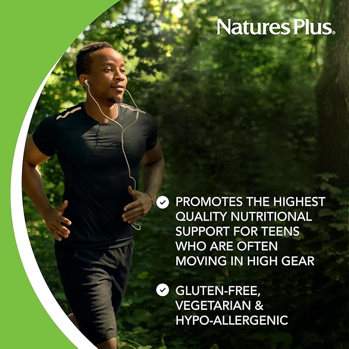 Natures Plus Source of Life Adult’s Chewable Apple Cinnamon - 90 Wafers Pack of 2 - Multi-Vitamin &amp Mineral Supplement - Gluten Free Vegetarian - 90 Total Servings