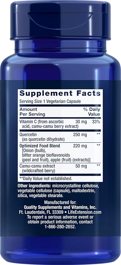 Life Extension Optimized Quercetin 60 Vegetarian Capsules (Pack of 2)