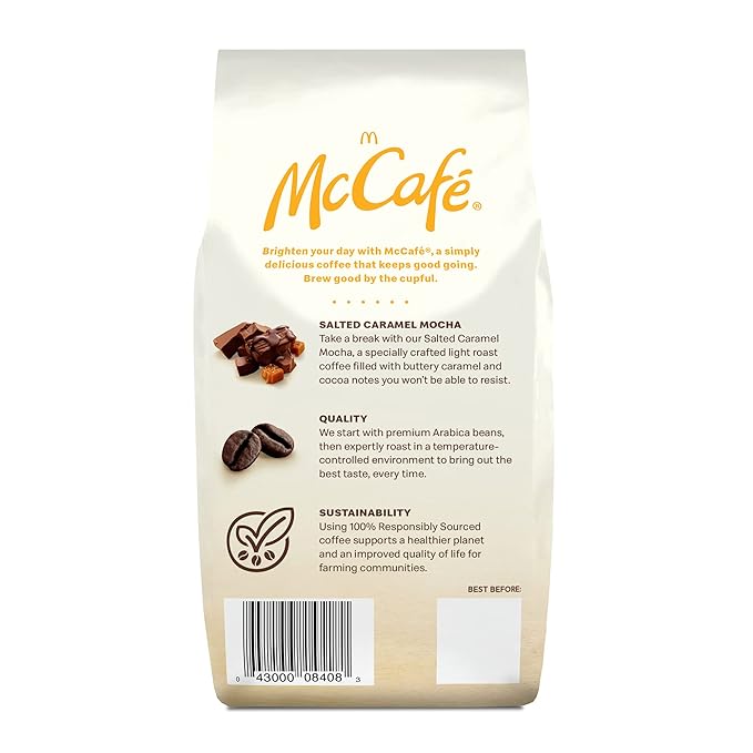 McCafe Salted Caramel Mocha Ground Coffee Flavored 11oz. Bagged