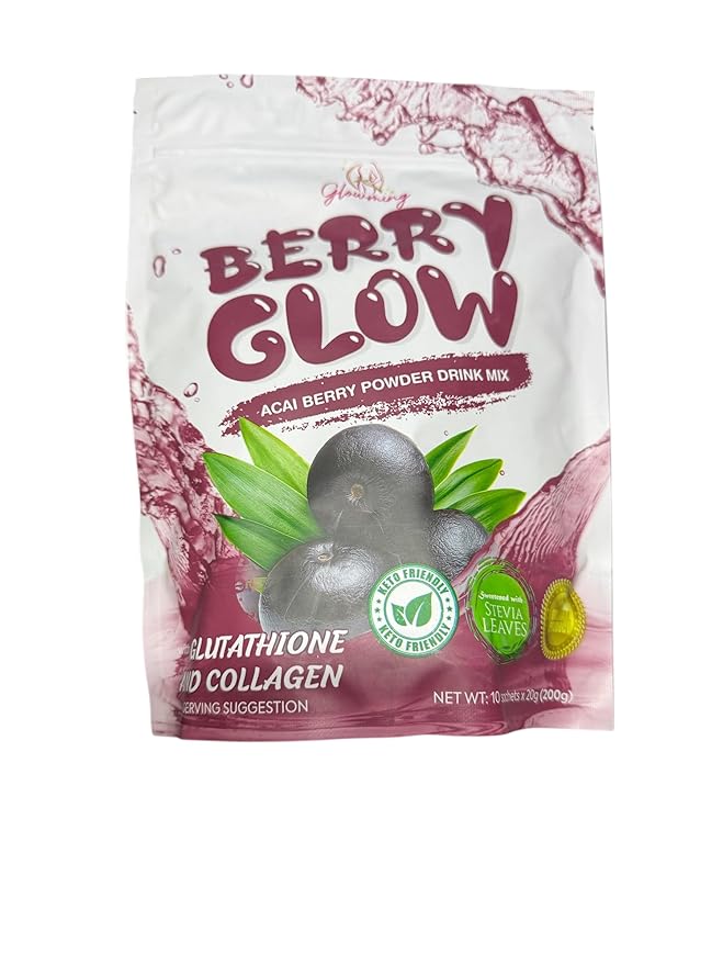GLOWMING Berry Glow Acai Berry Powder Drink Mix 10 Sachets