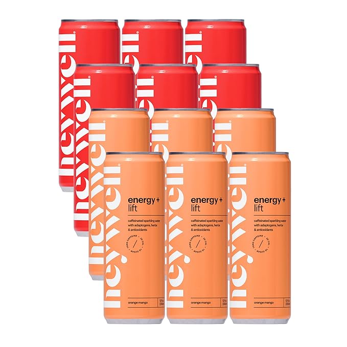 Heywell Sparkling Adaptogenic Lift Variety Pack 12 Fluid Ounce (Pack of 12) - Organic Non GMO Vegan Gluten Free Dairy Free