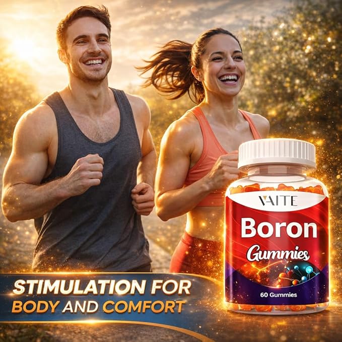 Boron Supplement for Men &amp Women – 10mg Gummies – Vegan Non-GMO Gluten-Free – Supports Bone Strength Joint Flexibility &amp Immune System – Essential Mineral for Bone Density – 60 Chewables