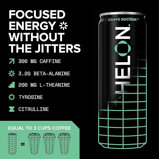 Echelon Pre-Workout Energy Drink | Watermelon Thai Chili | 12 Pack | Sustained Energy Focus and Endurance Dietary Supplement | 300mg of Caffeine | Beta-Alanine L-Theanine &amp Fiber | Vegan