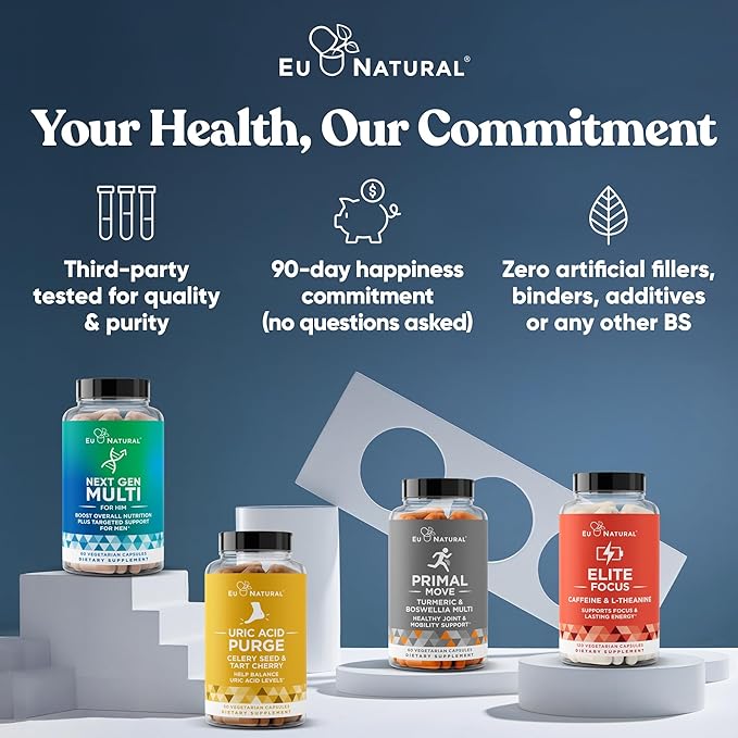 Eu Natural Conception for Him - Male Fertility Supplements with Ashwagandha Folate &amp Zinc - Sperm Count Motility &amp Strength Support - Fertility Support for Men 120 Vegetarian Capsules