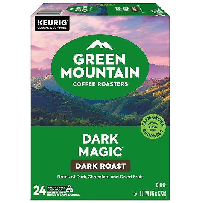 Green Mountain Coffee Roasters Dark Magic Coffee Keurig Single-Serve K-Cup pods Dark Roast 96 Count