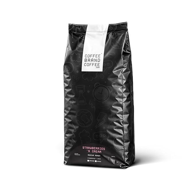 Strawberries 'N Cream Ground Flavored Coffee Brand Coffee | Sweet Smooth And Velvety Texture for A Deliciously Unique Coffee Experience | 5lb