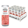 WellWithAll Fruit Punch Energy Drink – Caffeine from Tea – With Vitamin C – Lightly Sparkling Beverage – Fruit &amp Veggie Juice Blend – 12 Oz (Pack of 12)
