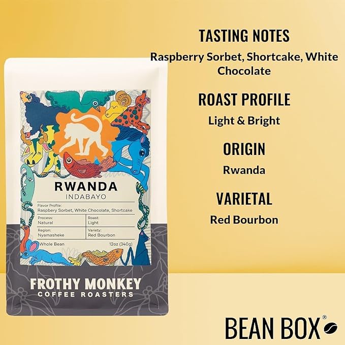 Bean Box Coffee Sampler - Roasted by Frothy Monkey 4-Pack Whole Bean Coffee Gourmet Coffee