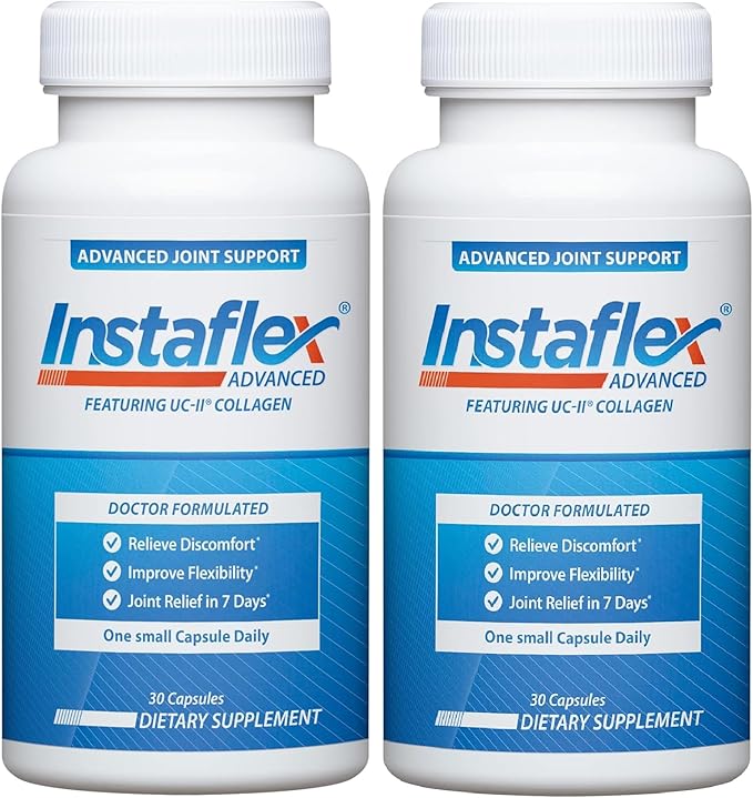 Instaflex Advanced Joint Support Nutritional Supplement Capsule with Doctor Formulated Joint Relief Supplement Featuring UC-II Collagen &amp 5 Other Joint Discomfort Fighting Ingredients 60 Ct