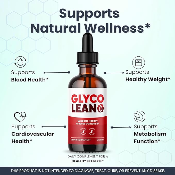 (2 Pack) Glyco Lean Drops - Official GlycoLean Advanced Liquid Supplement Drop Premium Formula - Maximum Strength All Natural Vitamins Support for Overall Health &amp Wellness 2 Bottles for 2 Month