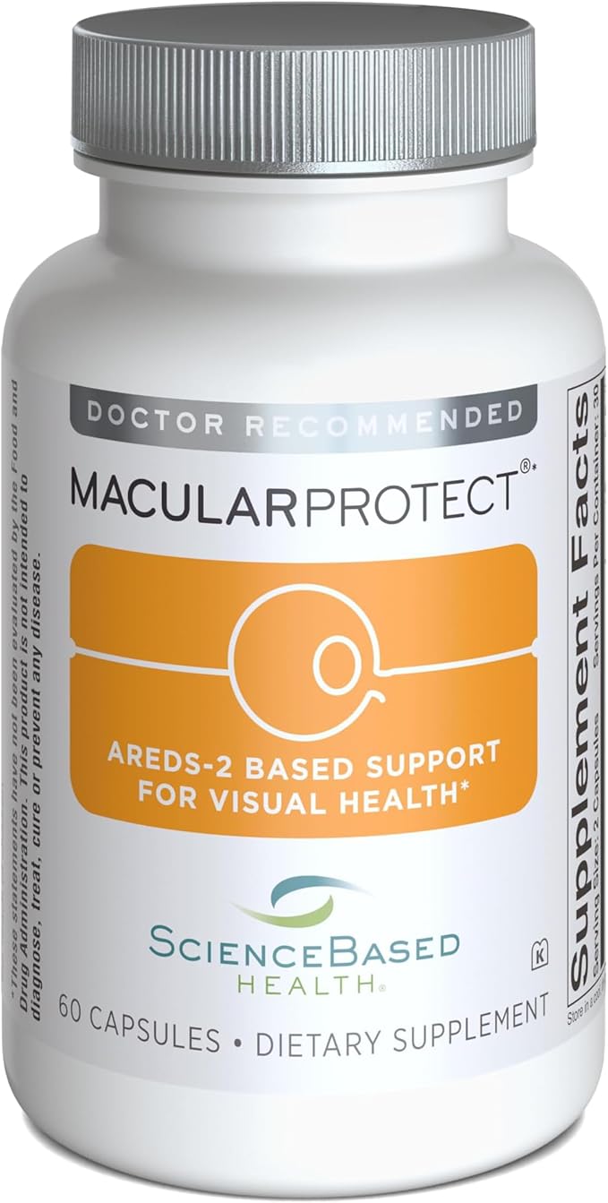 ScienceBased Health MacularProtect AREDS 2 Formula – Eye Health Vitamin &amp Mineral Supplement with Lutein Zeaxanthin &amp B Vitamins for Macular &amp Vision Support – 60 Capsules