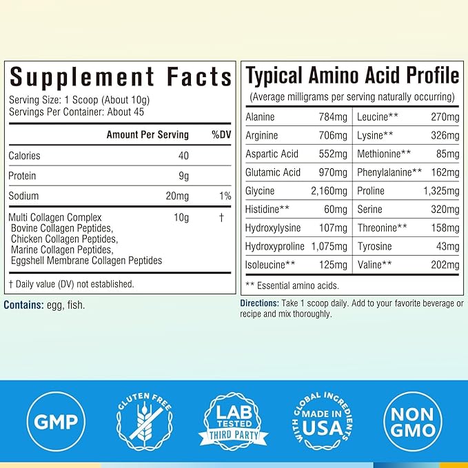 Terranics Multi Collagen Peptides Powder Type I II III V X &amp Moringa Capsules Bundle Hydrolyzed Collagen + 11300mg Pure Moringa Leaf Powder – 16oz Powder + 120 Capsules