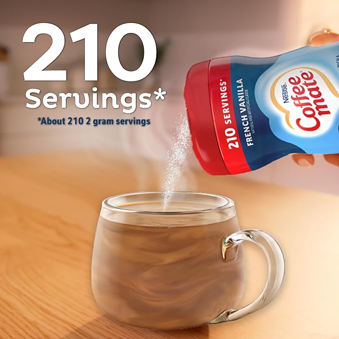 Coffee-mate French Vanilla Powdered Coffee Creamer 15-Ounce Packages (Pack of 6)