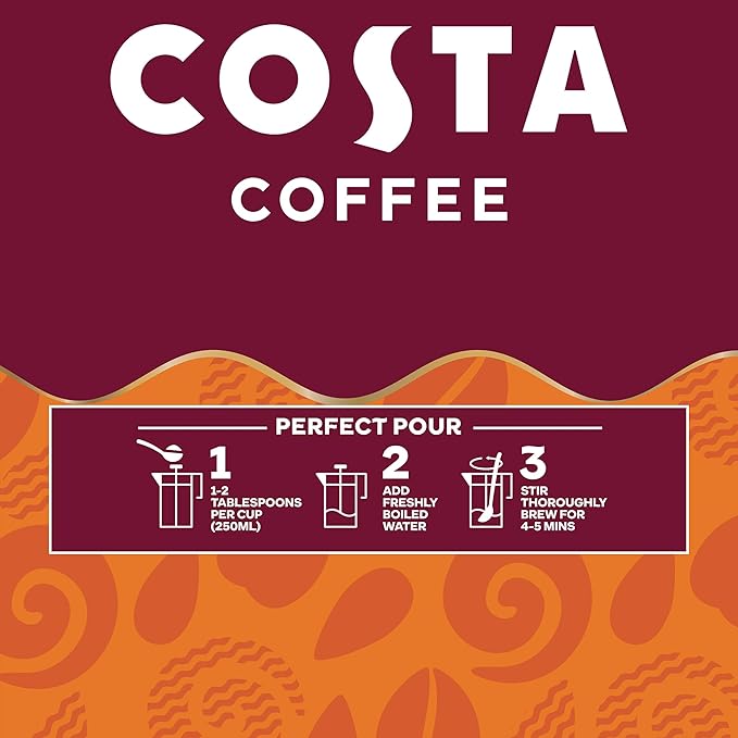 Costa Coffee Mocha Italia Signature Blend Ground for Cafetiere &amp Filter 200g