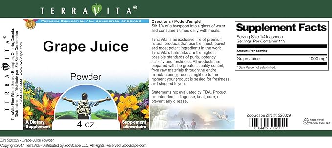 Grape Juice Powder (4 oz ZIN: 520329)