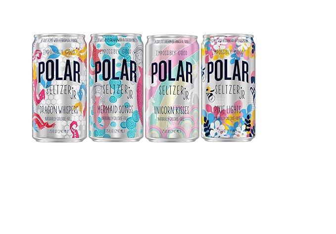 Polar Natural Seltzer Jr - The Impossibly Good Collection - No Sugar Juice or Sweeteners - 7.5 fl oz cans 24 Pack By All in One (Packaging May Vary)