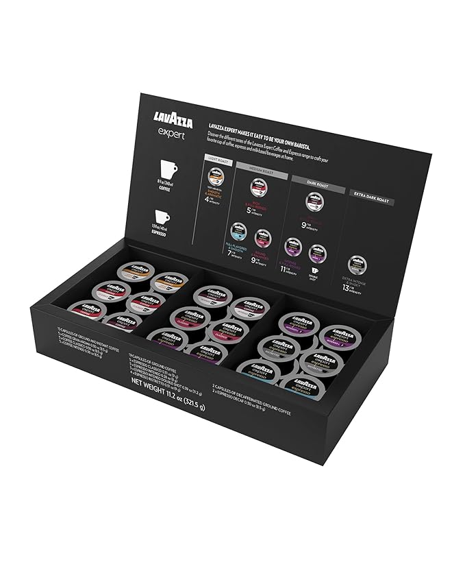 Lavazza Expert Variety Pack Contains Light Medium and Dark Roast Espresso and Coffee Capsules Compatible with Lavazza Classy Machines (36 Capsules)