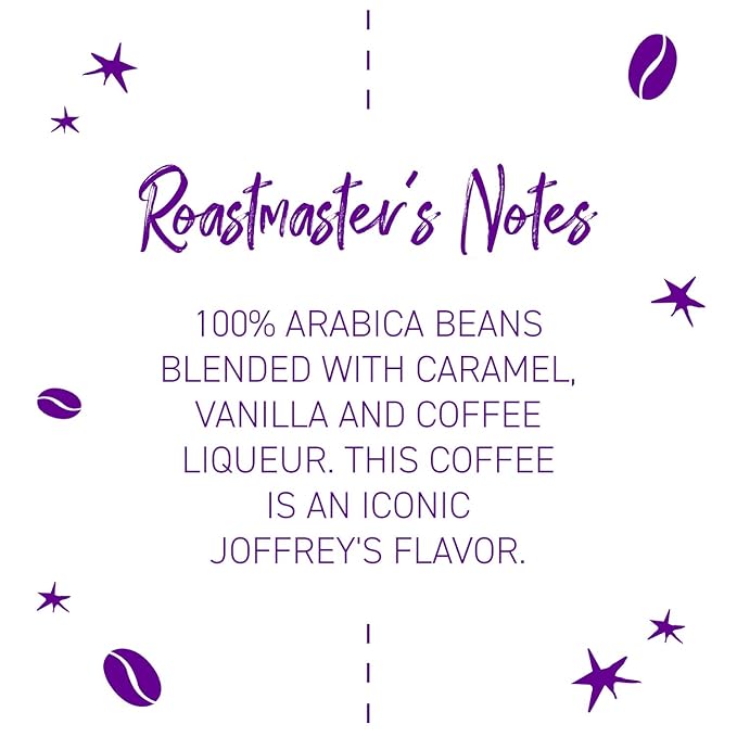 Joffrey's Coffee - Jamaican Me Crazy Flavored Coffee Artisan Medium Roast Arabica Coffee Beans Caramel Vanilla &amp Coffee Liqueur Flavor K-Cup 2.0 Compatible (Single Serve Cup 48 Count)